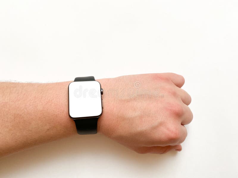 550 Smart Watch Hand Blank Screen Mockup Stock Photos Free & Royalty