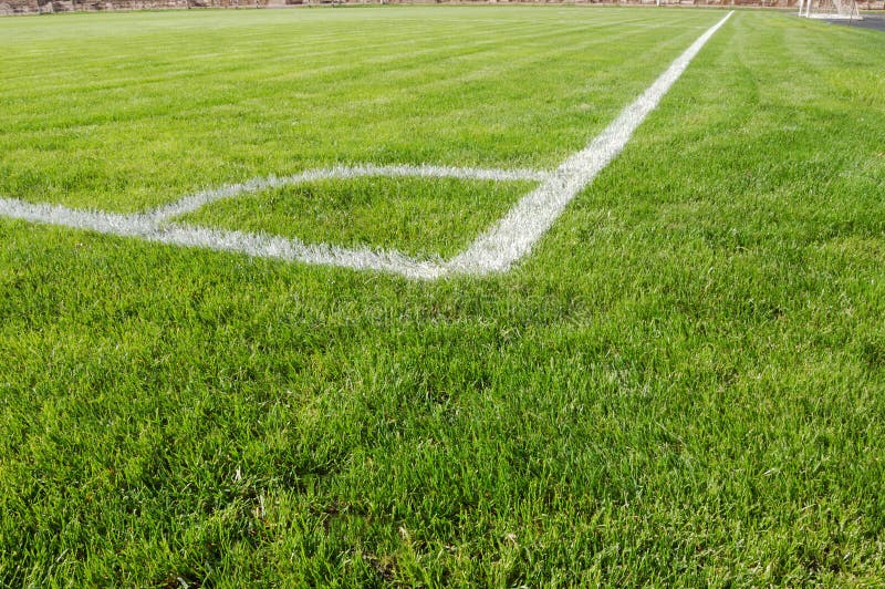 View of soccer field from corner