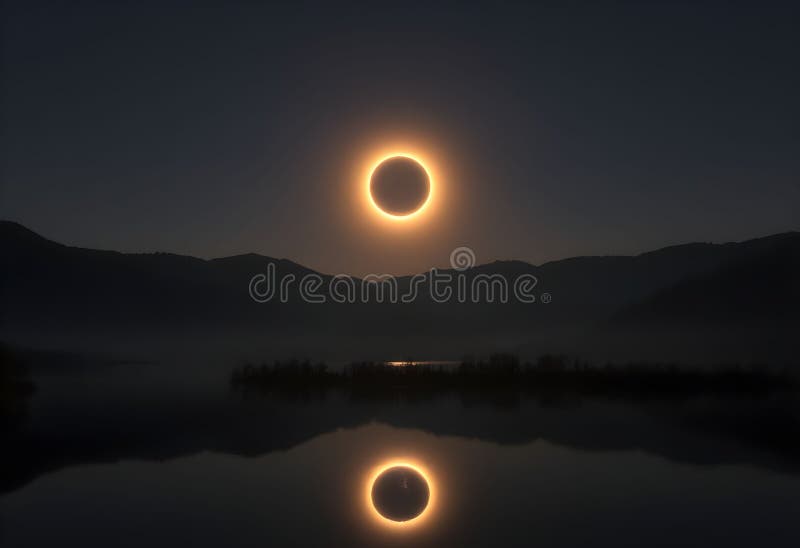 A view of a Solar Eclipse vector illustration