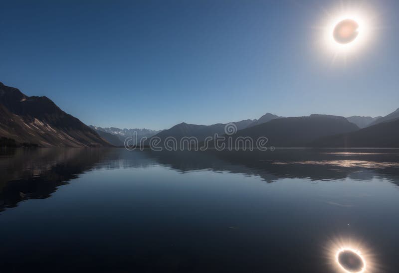 A view of a Solar Eclipse royalty free illustration