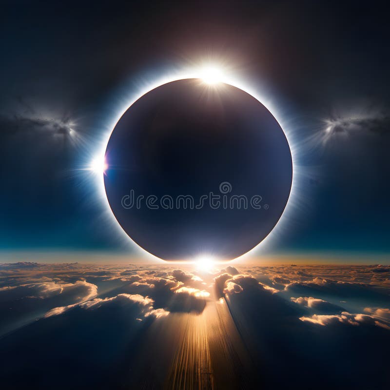 A view of a solar Eclipse royalty free illustration