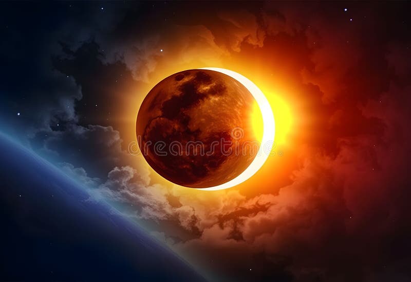 A view of a Solar Eclipse vector illustration