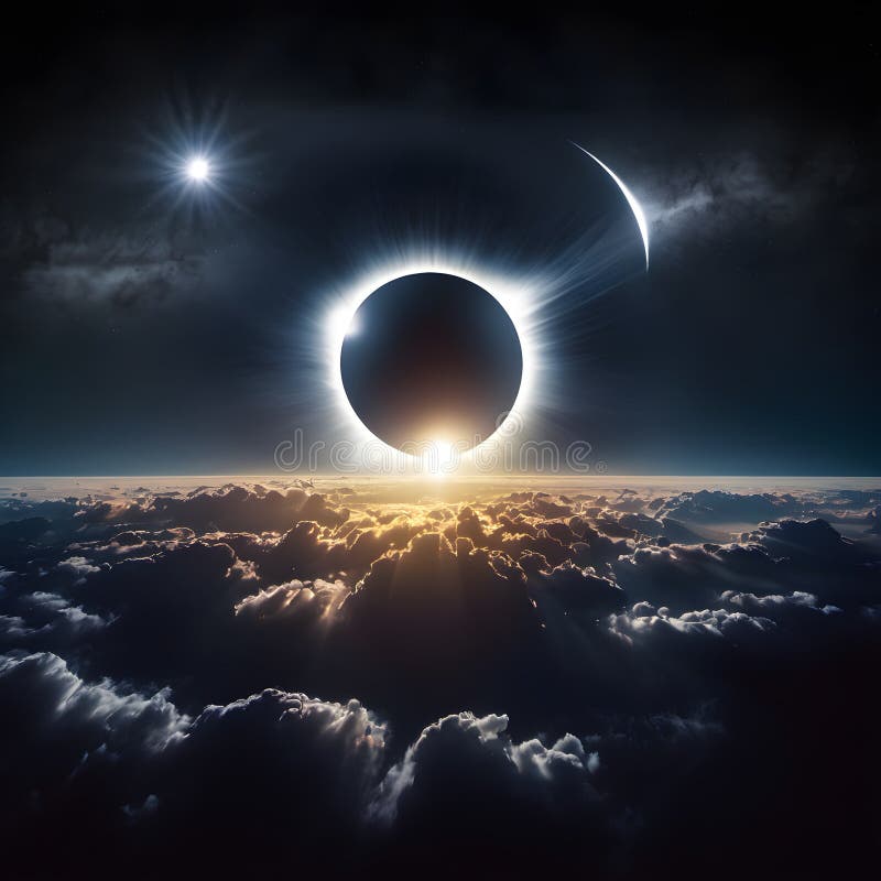 A view of a solar Eclipse vector illustration