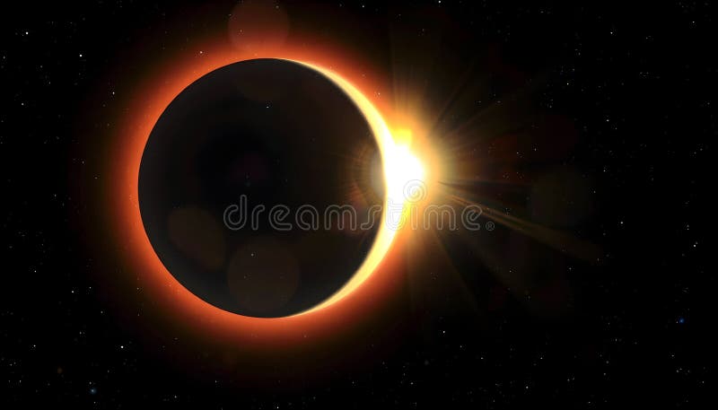 A view of a Solar Eclipse vector illustration