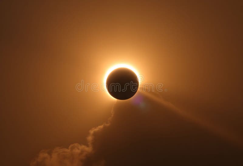 A view of a Solar Eclipse royalty free illustration