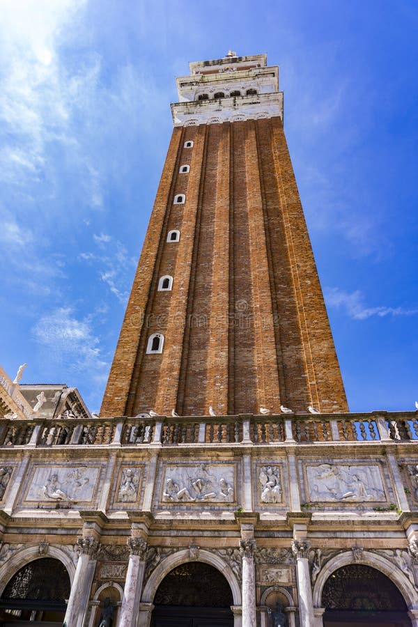View at bell tower of Church of San Giovanni Elemosinario in Venice, Italy  Stock Photo - Alamy