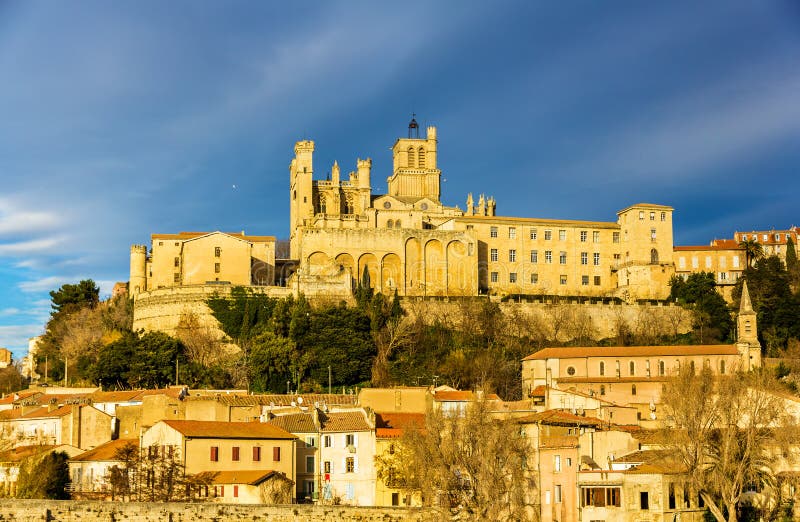 View of St. Nazaire Cathedral in Beziers, France