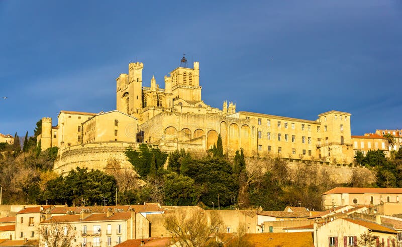 View of St. Nazaire Cathedral in Beziers, France