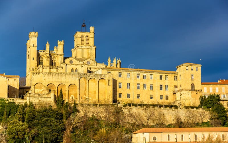 View of St. Nazaire Cathedral in Beziers, France