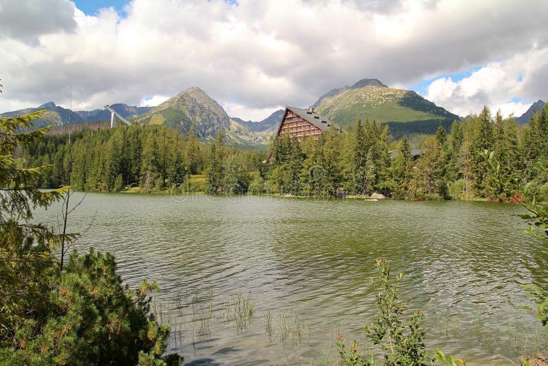 Pohľad na Štrbské Pleso – pleso ľadovcového pôvodu vo Vysokých Tatrách