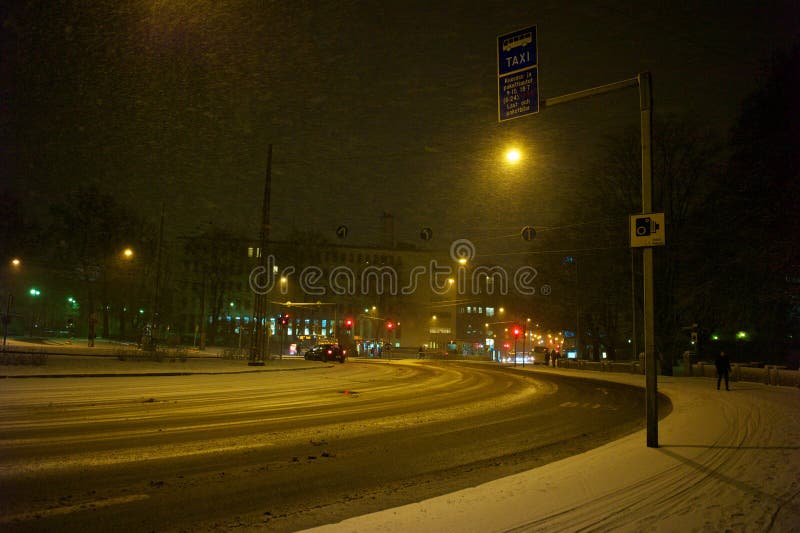 Helsinki during winter night. royalty free stock photo Helsinki during winter night. royalty free stock photo