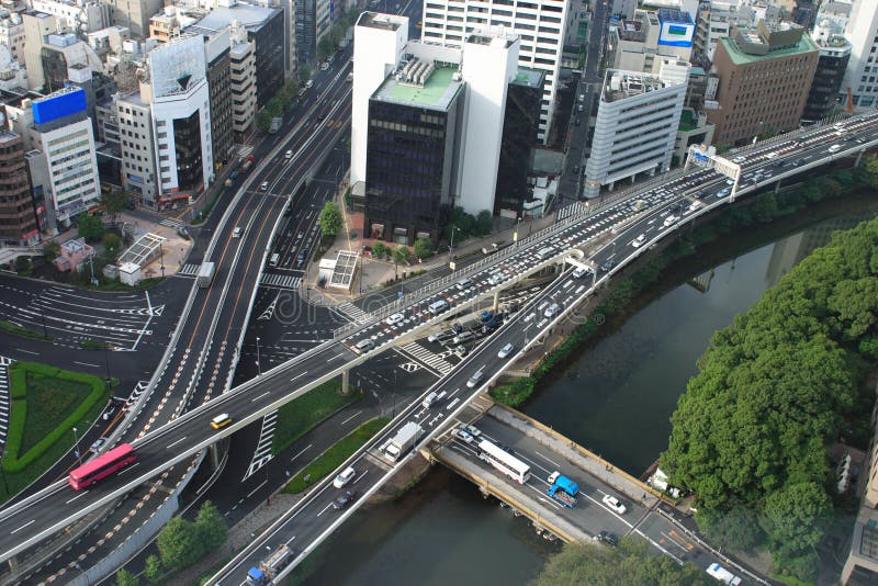 View of streets in Tokyo royalty free stock photo