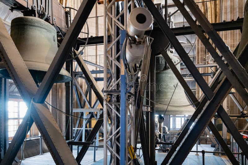 View of the structural framework inside Cologne Cathedral.