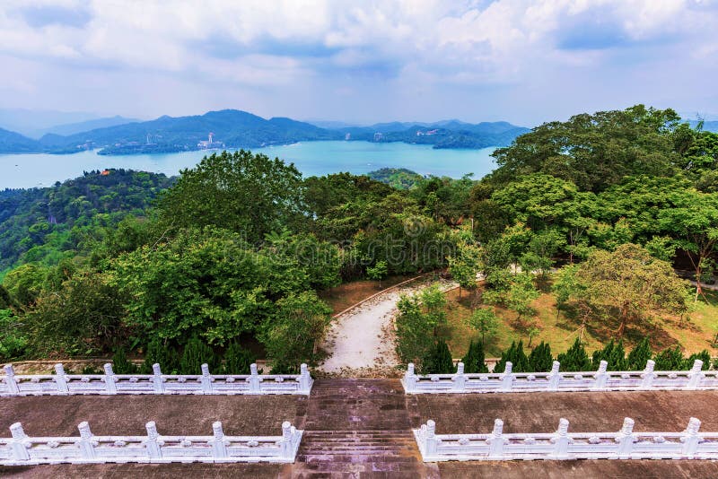 View of Sun Moon Lake stock image. Image of attraction 93110607