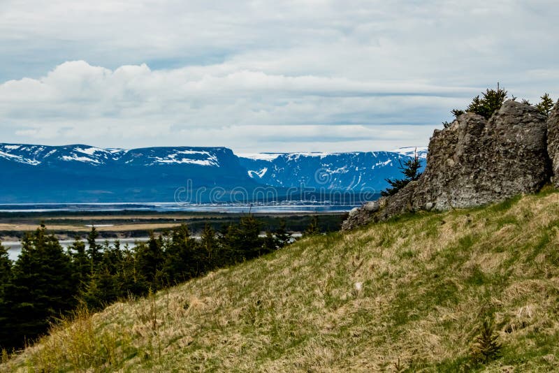 View of the Surroundings from Big Hill. Cow Head,Newfoundland,Canada Stock Image Image of