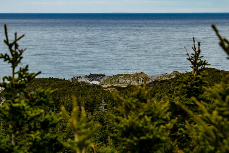 View of the Surroundings from Big Hill. Cow Head,Newfoundland,Canada Stock Image Image of