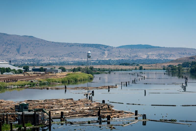 View of a Swamp and Moat Along the Klamath River Klamath Falls Oregon