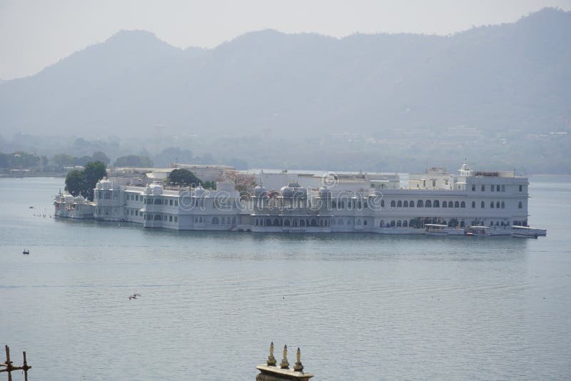 View of Taj Lake Palace Hotel on lake Pichola. : Udaipur Rajasthan - March 2020 royalty free stock image View of Taj Lake Palace Hotel on lake Pichola. : Udaipur Rajasthan - March 2020 royalty free stock image
