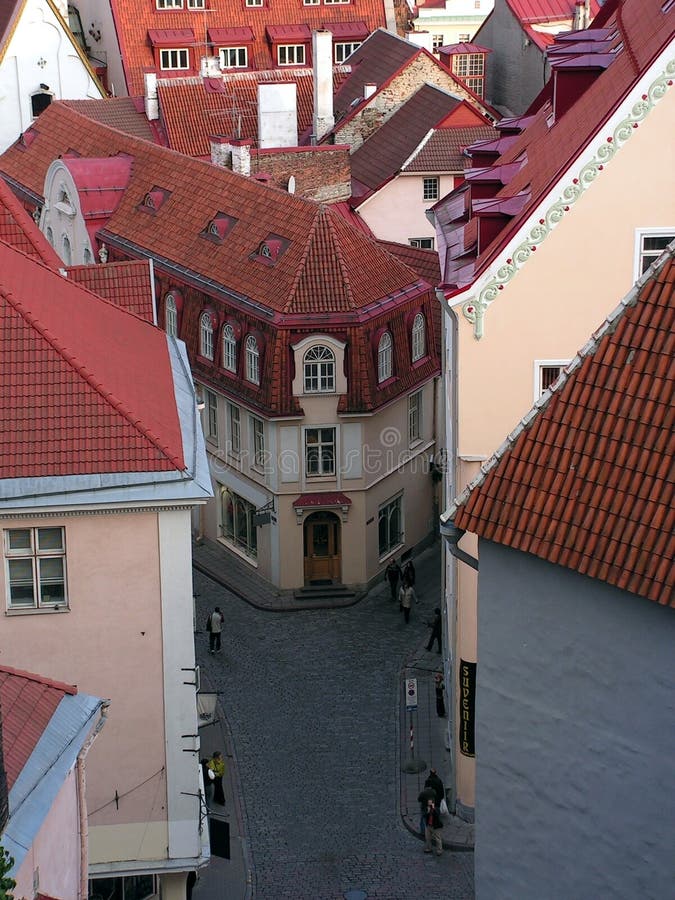 Bird's eye view over Old Town of Tallinn, Estonia. Bird's eye view over Old Town of Tallinn, Estonia