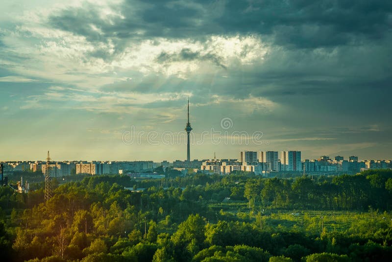 TV Tower and Lasnamae district