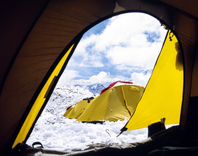 View from tent royalty free stock photos View from tent royalty free stock photos