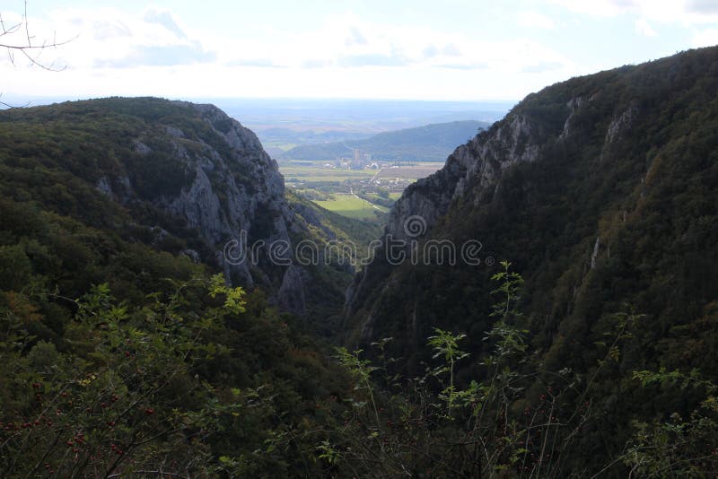 View to canyon in Zadiel valley in Slovakia
