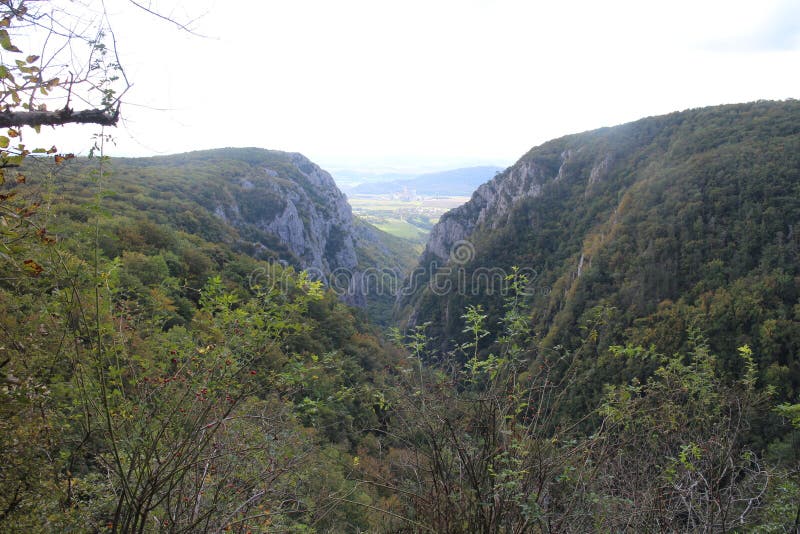 View to canyon in Zadiel valley in Slovakia