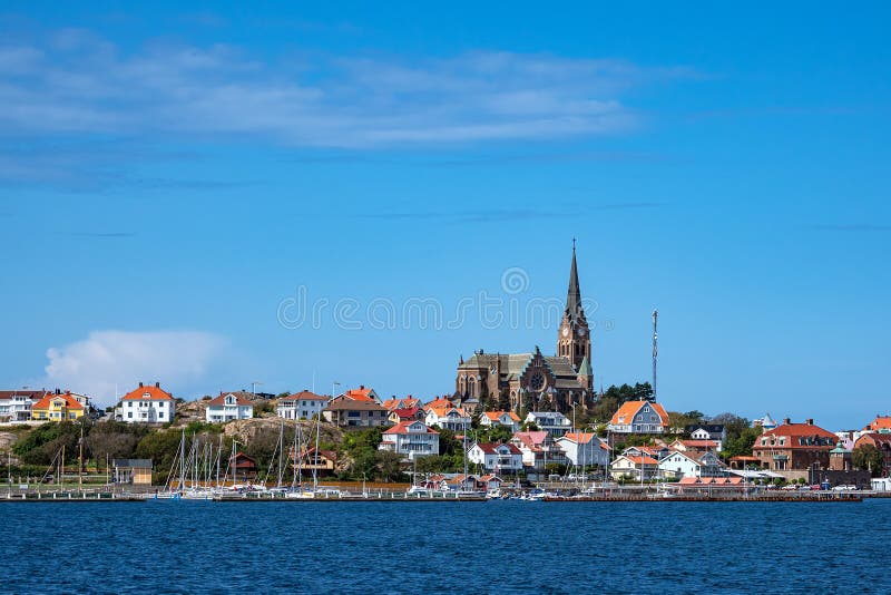 View to the city Lysekil in Sweden