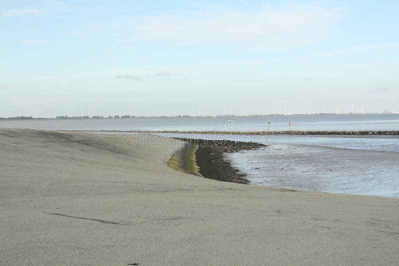 View to the Dollard at Termunterzijl.The Netherlands. View to the Dollard at Termunterzijl.The Netherlands