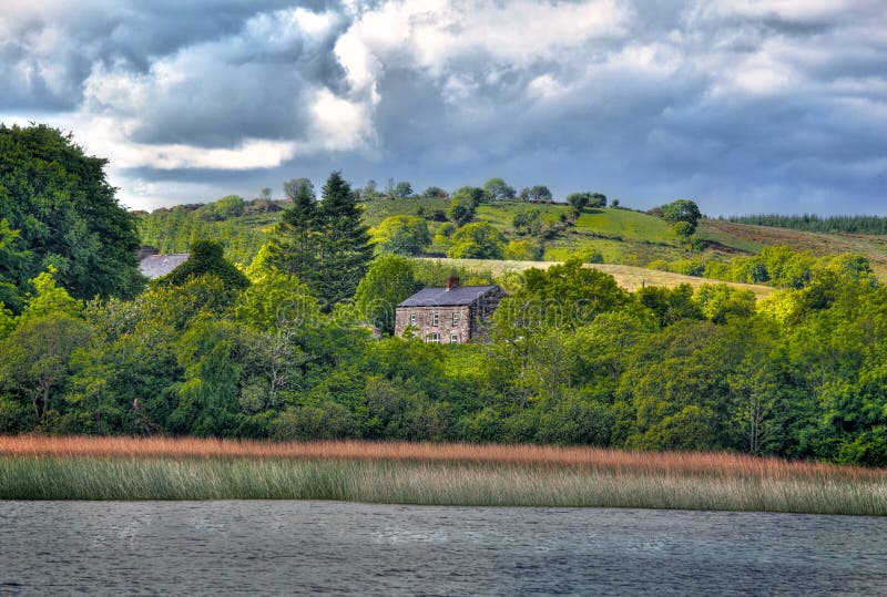 View to Irish house on River Shannon