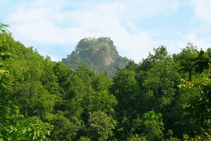 View to mountain popa royalty free stock images