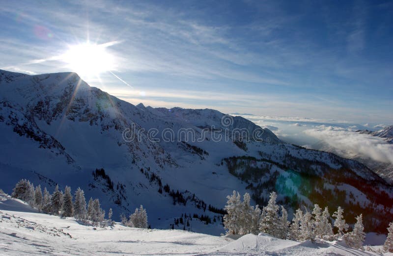 View to the Mountains from Snowbird ski resort