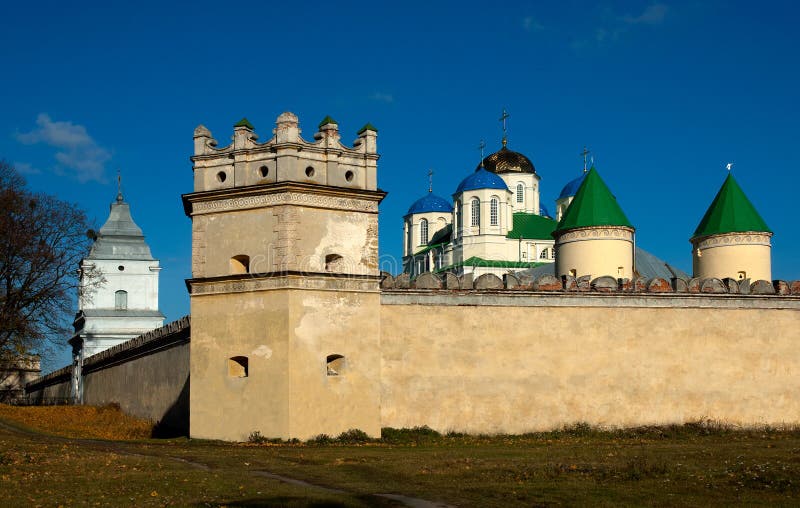 View to the old monastery on sunny day