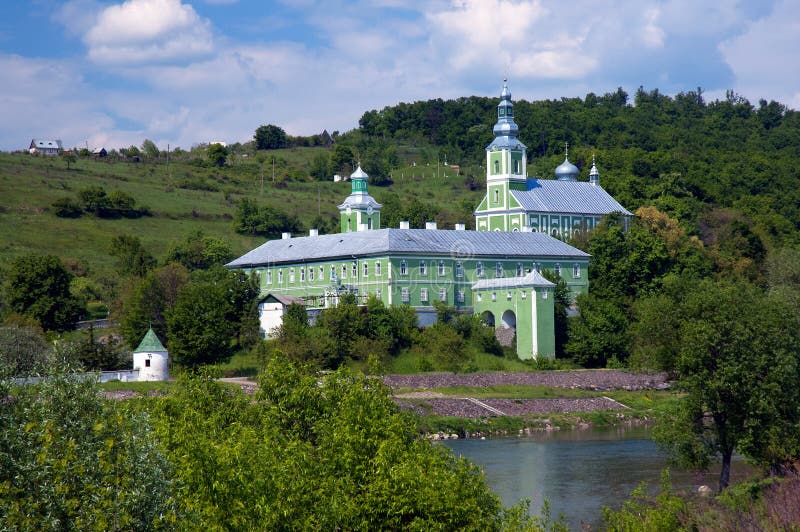 View to the old monastery on sunny day