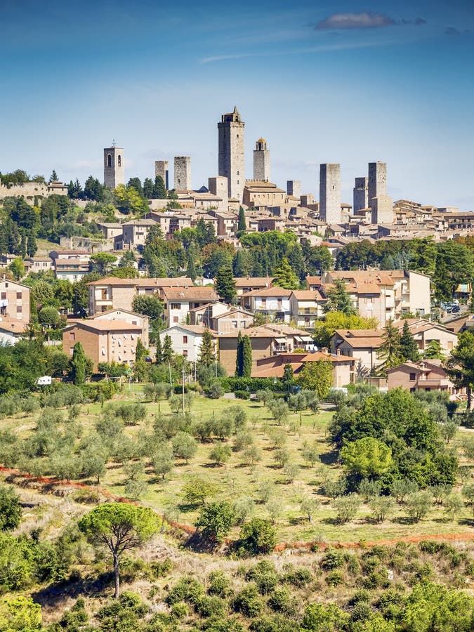 View to San Gimignano stock photo View to San Gimignano stock photo