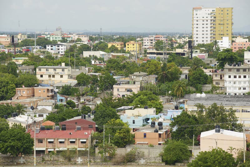 View to Santo Domingo city from the roof top of the Lighthouse of Christopher Columbus in Santo Domingo, Dominican Republic.