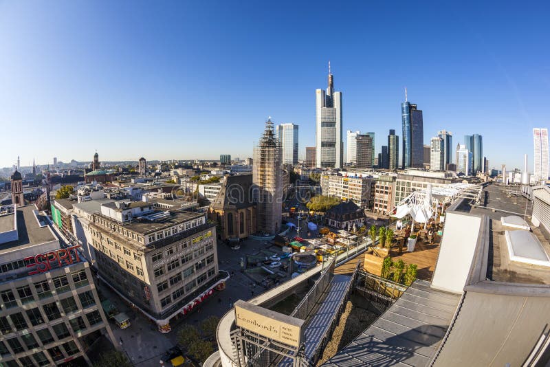 View to skyline in Frankfurt am Main