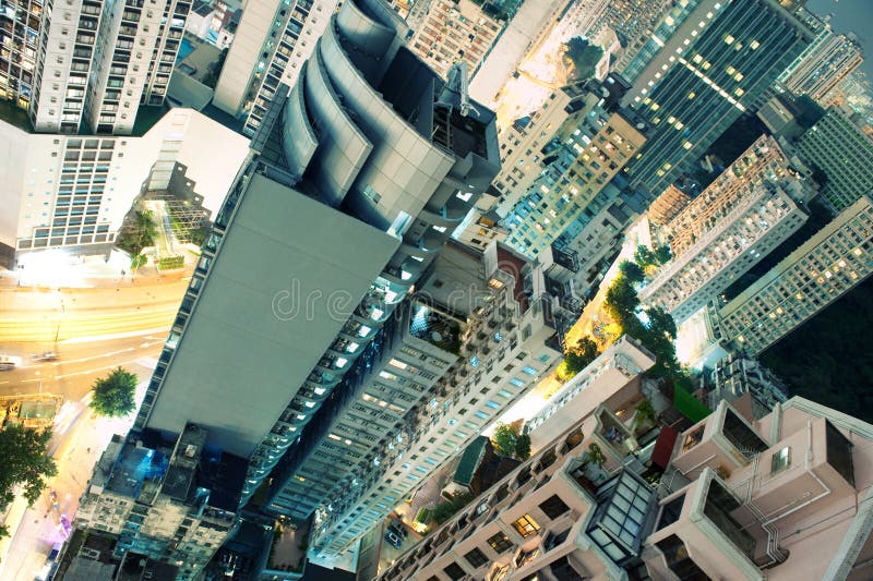 View to the skyscrapers