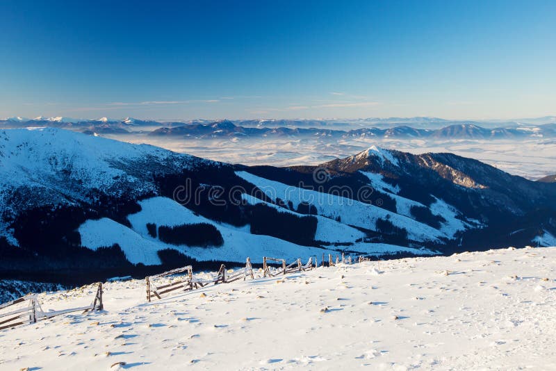 Tatra mountains from Chopok, Slovakia