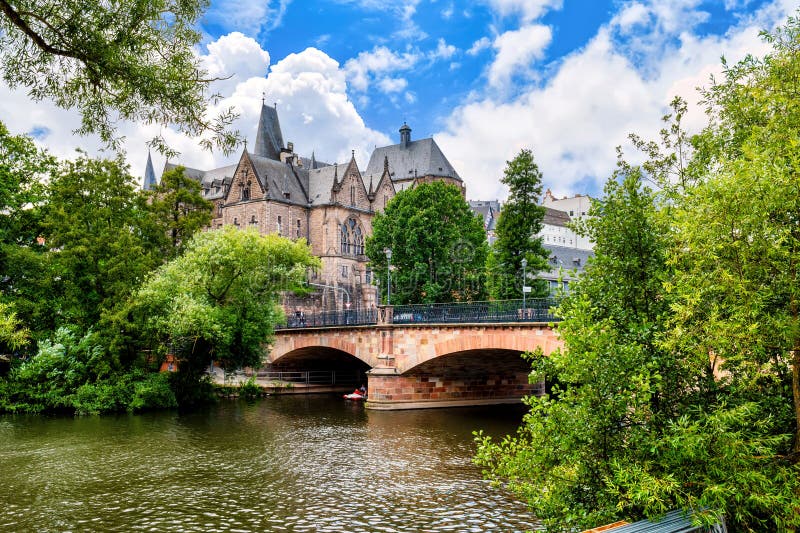 View to the University of Marburg, Germany.