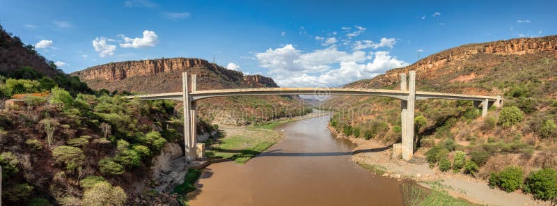New bridge across Blue Nile, Ethiopia royalty free stock photos