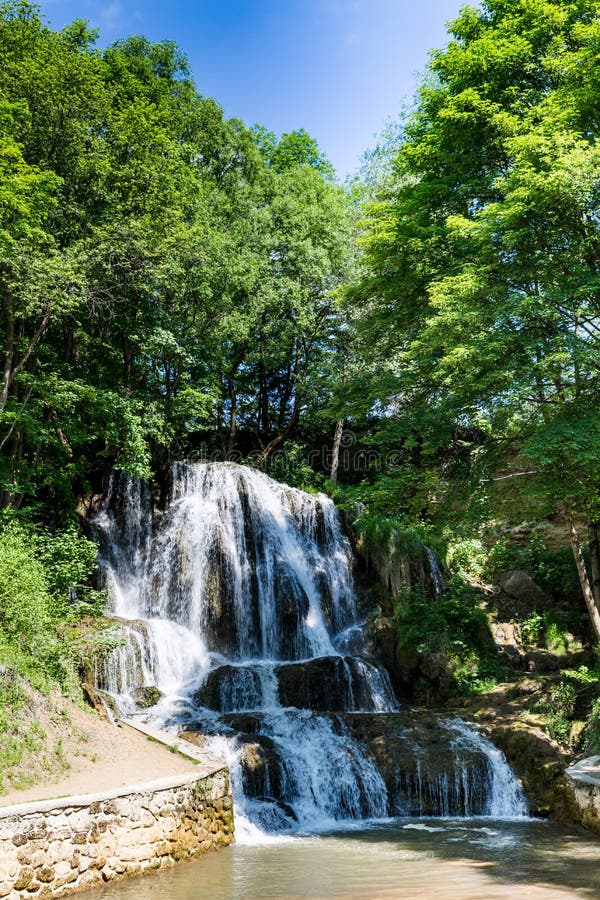 View to the waterfalls of Lucky, Slovakia