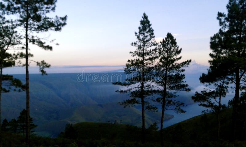 View from the top Samosir Island Toba Lake Indonesia royalty free stock images View from the top Samosir Island Toba Lake Indonesia royalty free stock images