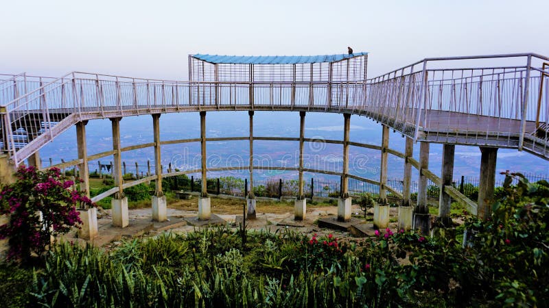 View tower of Nandi hills. Nearest hill station near Bangalore, Karnataka, India