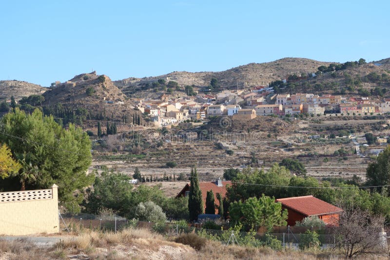View of the Town of Busot, Alicante, Spain Stock Photo - Image of