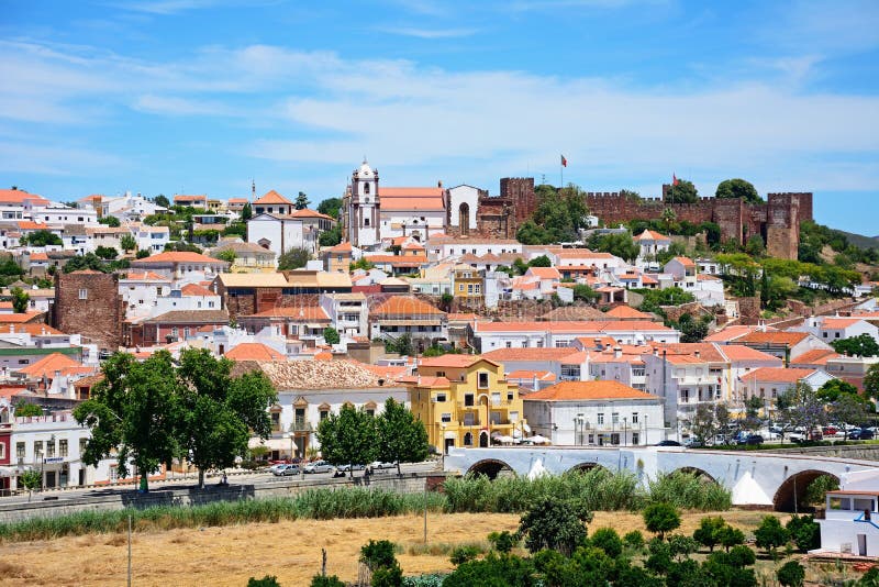 View of the town and castle, Silves, Portugal.