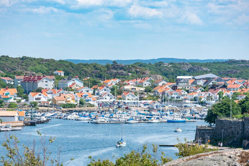 View of the Town and Harbor of Marstrand, Sweden Stock Photo Image of