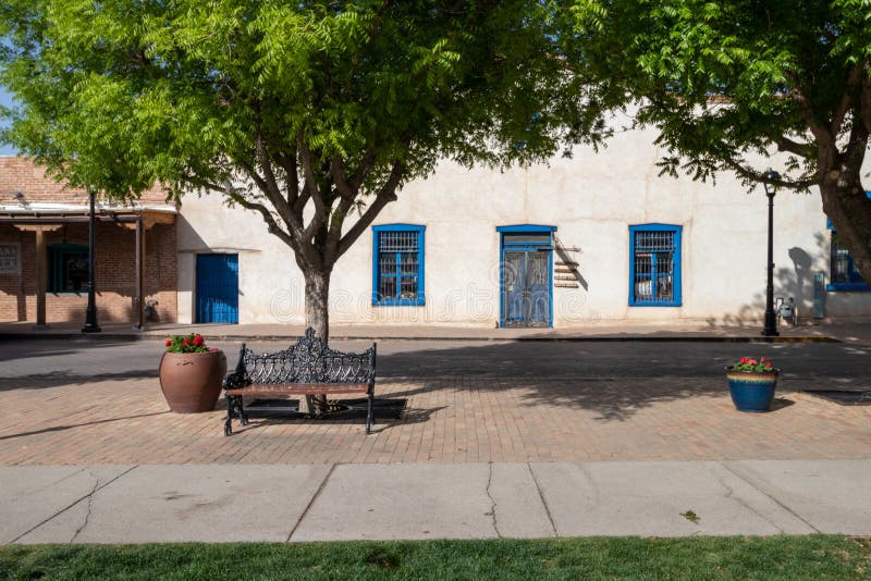 The Town Square in Mesilla, New Mexico Stock Photo Image of sidewalk