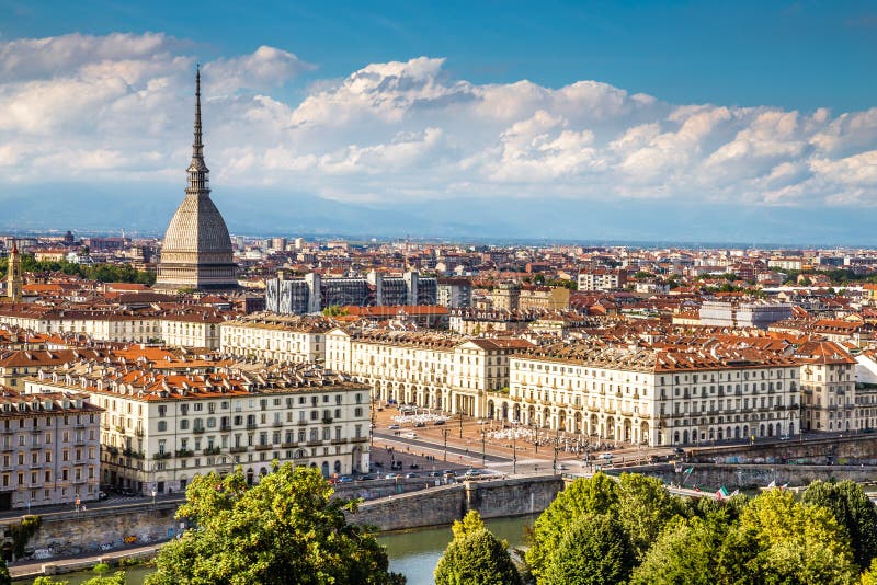 View of Turin centre with Mole Antonelliana-Italy