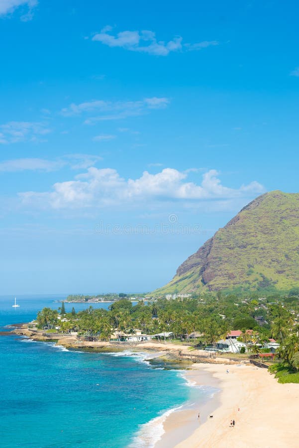 View Of Turtle Beach On The North West Coast Of Oahu Stock Photo ...
